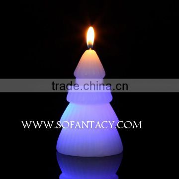 Christmas tree shape paraffin wax christmas shaped led candles,Wedding decoration led candles
