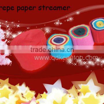 color crepe paper streamer for party
