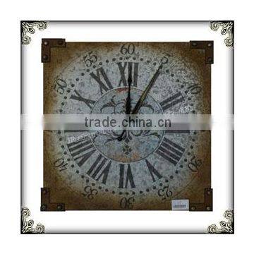 Vintage distressed square wall clock