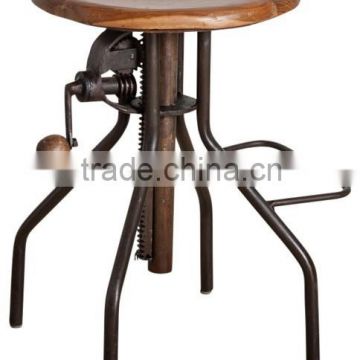 industrial bar stool,Adjustable Hand Crank Bar Stool,industrial style bar stools