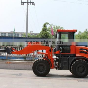 Linyi CAISE mini wheel loader tractor tiny mini cab with hydraulic motor backhoe