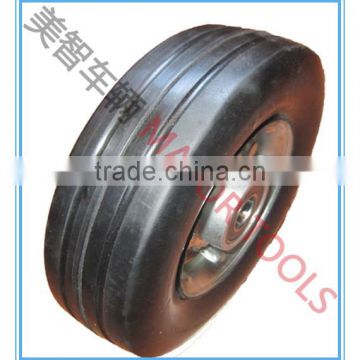 10X2.75 natural rubber wheel with steel rim