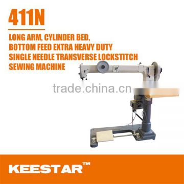 Keestar 411N cylinder bed single needle drop feed super-long arm heavy-duty transverse stitching upholstery sewing machine