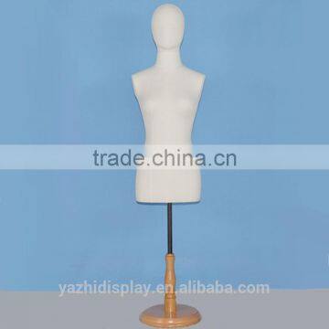 Stylish fabric covered vintage dress form mannequin for sale