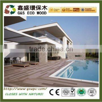 Anti-slip swimming pool composite decking floor outside good quality wpc decking solid