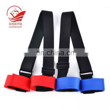 Ski carrier straps adjustable shoulder carrier lash handle straps with fastener tape