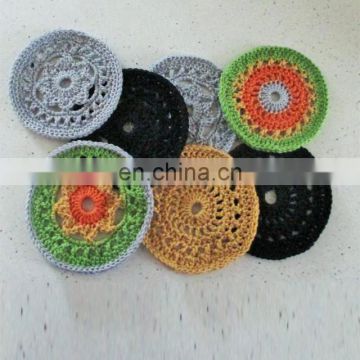 Round lace table place mat pad crochet cotton placemat cup mug holder handmade coaster