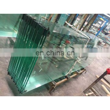 Modern ultra clear glass staircase 13.52mm 17.52mm 21.52mm laminated glass railing