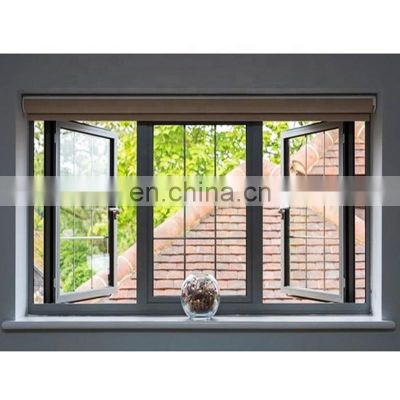 Chinese factory wholesale French Tempered Burglar Proof Casement Window