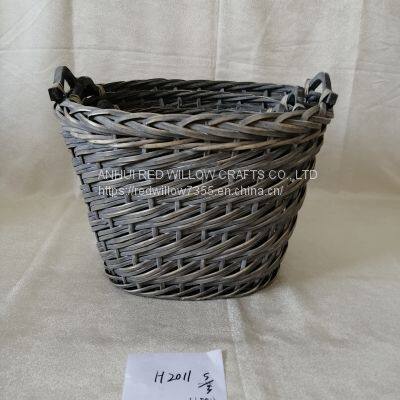 Round Wicker Basket /Wicker Storage Basket With Handles For Multi-Purpose