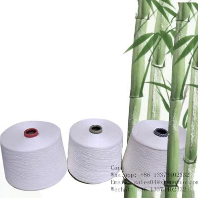 Spun Dyed Color Breathable Yarn Raw White Yarn For Knitting Bamboo Cotton Yarn