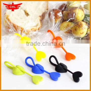 Multi-functional silicone food bag clip