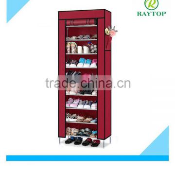 50 Pair Shoe Rack With Wine Red Color, Space Saving