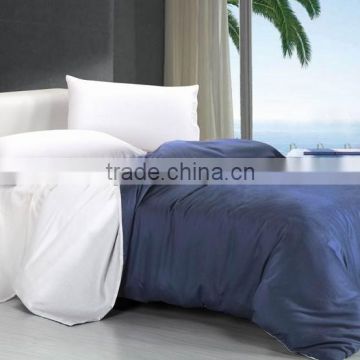 Blue grey and white patchwork solid color microfiber bed sheet trade assurance