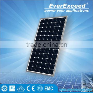 EverExceed 300w 156*156 Monocrystalline Solar Panel made of Grade A solar cell with TUV/VDE/CE/IEC certificates