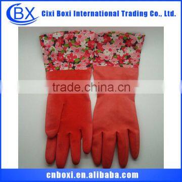 China wholesale skid resistance flock lined household glove,latex glove,work glove