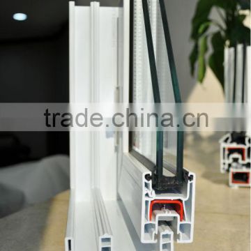 Plastic sliding window of Conch 92 PVC profiles