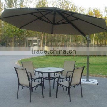 High quality square white waterproof aluminum crank outdoor parasol