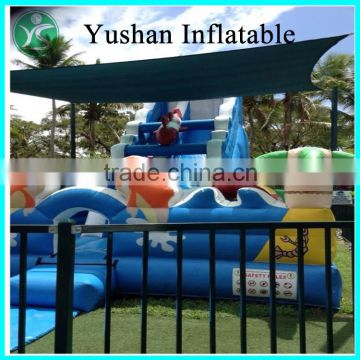 Newest design best quality hippo inflatable water slide