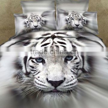 100% cotton reactive print animal tiger new design chaper price 3d bedding sets
