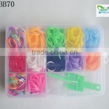 2014 Hot Selling Rainbow Silicon Rubber Bands Boxes