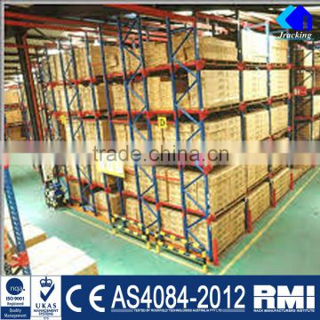 China Jracking Warehouse Galvanized Drive In Rack For Sale