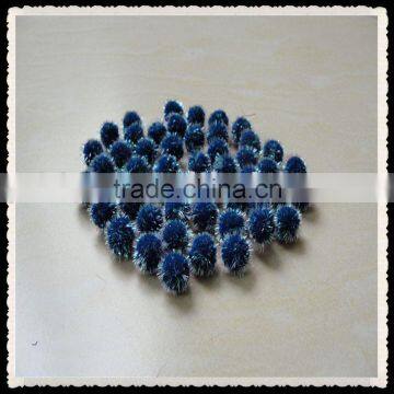 hotselling blue color glitter poms tinsel poms