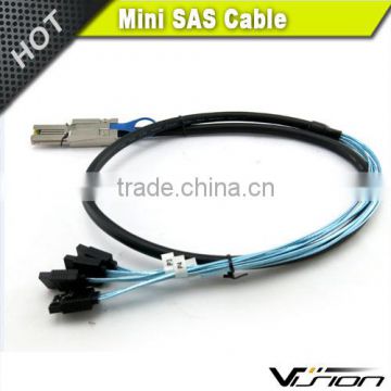 Best price 1m Mini SAS SFF8088 26pin to 4xSATA 7pin cable