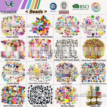Wholesale Fashionable Plastic beads Pony Beads Glass Seed Beads Used for Jewelry Making And DIY Kits