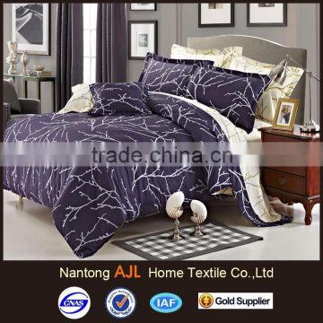 100% cottonbed reactive printed bed sheet set in nantong