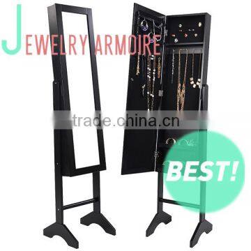 Fashion white cheap jewelry armoire wooden almirah cabinet