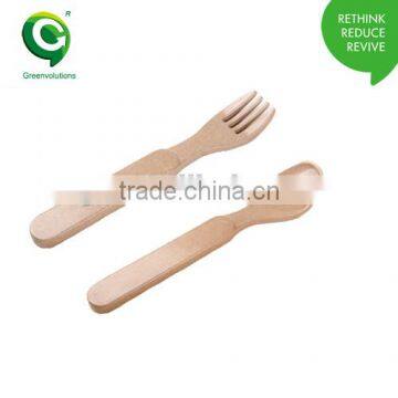 Hot Sale Rice Husk Wedding Spoon And Fork Set