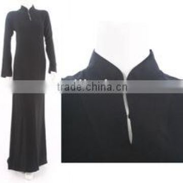High neck buttoned Abaya in organic, regular cotton or UV resistant bamboo