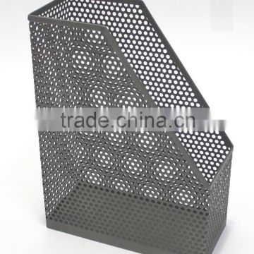 Decorative metal file tray for office stationery