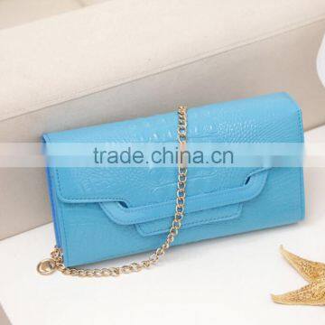 2015 new lady leather evening bag fashion makeup bag