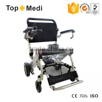 Rehabilitation Therapy Supplies Lift TEW007B Aluminum Portable Foldable Light Electric Wheelchair