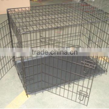 Dog cage with two doors