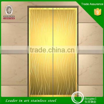 Mirror Champagne Gold Color Stainless Steel sheet For Elevator Decoration