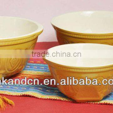 especial round colorful solid ceramic bowl