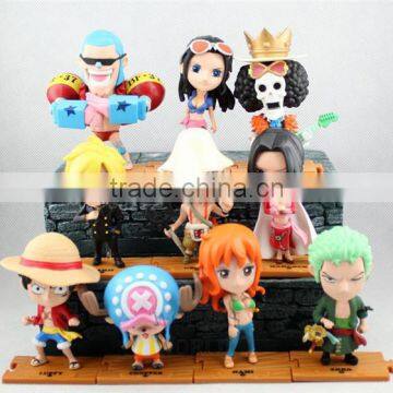 Hot Japanese Animation One Piece action figure PVC doll toys One Piece Q version figure