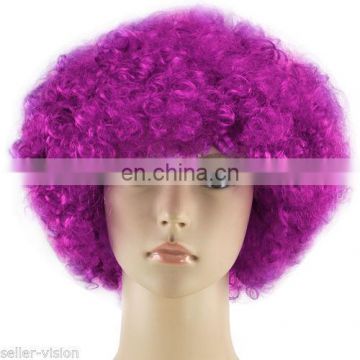 Synthetic afro party purple wig FGW-0043