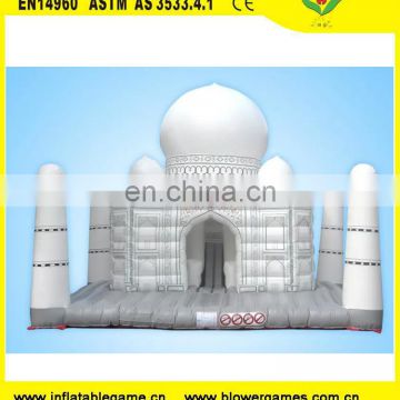 Islam Marquee building theme white jumping castle inflatable mosque