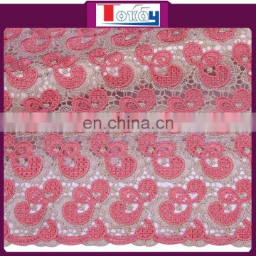 guipure cord lace fabric coral lace fabric new