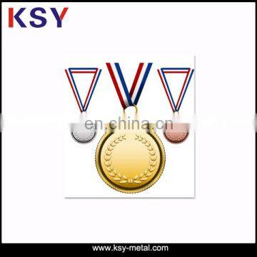 Wholesale gold silver bronze medals with ribbon