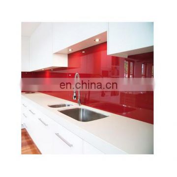 Colorful painted tempered glass modern back splash glass for kitchen