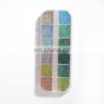 Rainbow Glitter Dip Powder Aurora Mirror Chrome Effect Nail Pigment Dipping Powder For Nail Salon