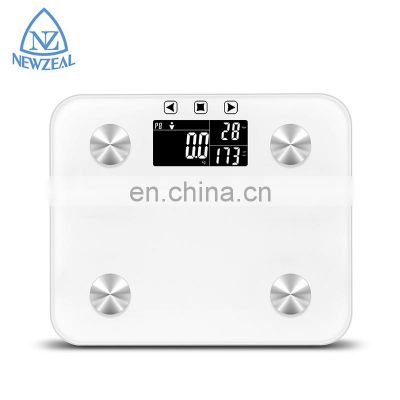China Cheap LCD Digital Tempered Accurate Glass Body Fat Bathroom Analyser Scale