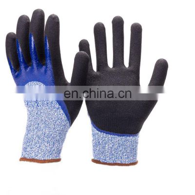 High Quality Double Dipped Nitrile Coated Cut Resistant Gloves