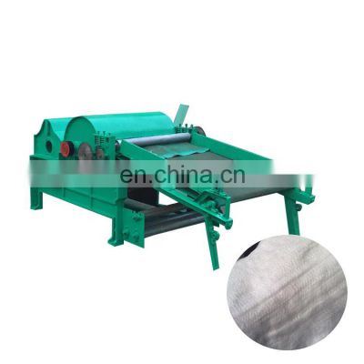 waste rags recycling old clothes textile tearing machine