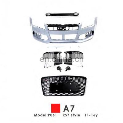 Car Bumper Kit Car Assembly Rear Fender Side Front Grille For Audi A7 RS7 Style 2011-2016
